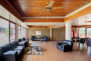 Community room with tv & planned activities